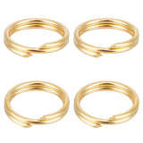 20Pcs 925 Sterling Silver Double Loop Jump Rings, Round Rings, Golden, 7x1mm, Inner Diameter: 5.5mm