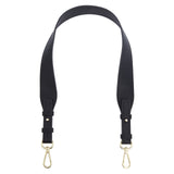 Adjustable PU Imitation Leather Bag Handles, with Alloy Clasps, for Bag Straps Replacement Accessories, Black, 76~80x4x0.35cm