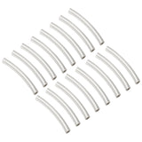30Pcs 925 Sterling Silver Tube Beads, Curved Tube, Silver, 15x1.5mm, Hole: 0.9mm