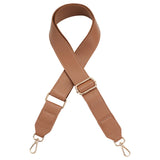 Imitation Leather Adjustable Wide Bag Handles, with Alloy Swivel Clasps, Camel, 84~140cm
