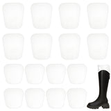16Pcs 2 Styles PP Plastic Boots Support, Boot Tree, Retail Shop Shoe Display Stand Forms Inserts, WhiteSmoke, 240~321x238~258x0.5mm, Hole: 20mm, 8pcs/style