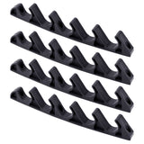 Plastic Hook Hangers, Vertical Hook Rack, 5 Hooks Rail, for Outdoor Folding Lounge Chair, Black, 250x17x38mm, Hole: 5mm