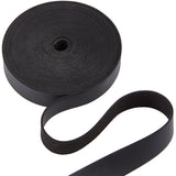 Flat Imitation Leather Cord, for Pillow Decor, Black, 19x1.6mm, about 5.47 Yards(5m)/Roll