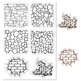 Custom PVC Plastic Clear Stamps, for DIY Scrapbooking, Photo Album Decorative, Cards Making, Stamp Sheets, Film Frame, Crackle Pattern, 160x110x3mm