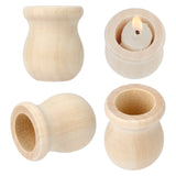 10Pcs Natural Wooden Bottle, for Painting Supplying, BurlyWood, 3.4x4cm, Inner Diameter: 21mm, 10pcs/bag