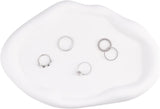 Gesso Jewelry Dish, Display Plate, Cosmetics Organizer Storage Tray, Cloud, White, 240x165x14.5mm
