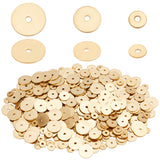 600Pcs 3 Styles Brass Spacer Beads, Long-Lasting Plated, Disc, Real 18K Gold Plated, 4~8x0.5mm, Hole: 0.9~1mm, 200pcs/style