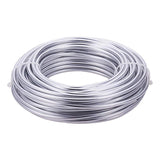 Round Aluminum Wire, Silver, 6 Gauge, 4mm, 500g/bundle