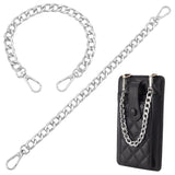 Aluminum Curb Chain Bag Shoulder Straps, with Alloy Swivel Clasps, for Bag Replacement Accessories, Platinum, 30.5cm, 2pcs/box