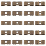 50Pcs Tibetan Style Iron Bolo Tie Slides Clasp Accessories, Blank Bolo Tie Slides Low Profile, Rectangle, Antique Bronze, 18.5~19x7x5~5.5mm, Hole: 3x3mm