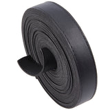 5M Flat Imitation Leather Cord, for Pillow Decor, Black, 20x2mm, about 5.47 Yards(5m)/Roll