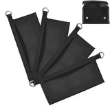 PU Leather Bag Organizer Insert, Purse Organizer Liner, with Zinc Alloy D Rings, Black, 23x8.3x0.2cm, Hole: 13x10mm