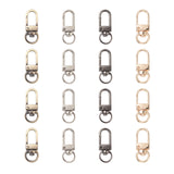 Zinc Alloy Swivel Clasps, Swivel Snap Hook, Mixed Color, 34x14x6.5mm, Hole: 10x5mm