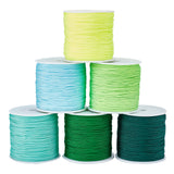 6 Rolls 6 Colors Braided Nylon Thread, Chinese Knotting Cord Beading Cord for Beading Jewelry Making, Mixed Color, 0.8mm, about 100 yards/roll, 1 roll/color
