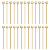 4 Bags Brass Ball Head Pins, for Jewelry Making, Real 18K Gold Plated, 22 Gauge, 16xx0.6mm, Head: 1.8mm, about 100pcs/bag