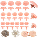 120Pcs 5 Style Oval & Donut Plastic Craft Pig Nose, Doll Making Supplies, Mixed Color, 120pcs/set