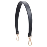 1Pc PU Imitation Leather Bag Handles, with Alloy Clasps, for Bag Straps Replacement Accessories, Black, 49.6cm