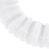 Cotton Lace Trim, For DIY Scrapbooking Gift Package Ribbon, White, 3-3/4 inch(95mm)