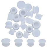 24Pcs 4 Style Silicone Bottle Seal Plug, Reusable Replacement Bottle Stopper, White, 13~16x10mm, pin: 9~12mm, 6pcs/style