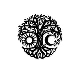 Iron Wall Art Decorations, for Front Porch, Living Room, Kitchen, Tree of Life, Electrophoresis Black, 300x300x1mm
