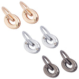 6Sets 3 Colors Alloy Bag Hanger for Purse Making Supplies, with Iron Findings, Oval, Mixed Color, 4.6x3.2x2.75cm, 2sets/color