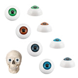 1Set Craft Eyes, Acrylic Outside and Resin Filling Inside, for Doll Making, Half Round, Mixed Color, 26x14mm, 8pcs/set