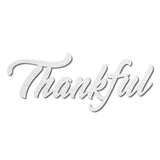 Laser Cut Basswood Wall Sculpture, for Home Decoration Kitchen Supplies, Word Thankful, White, 120x300x5mm