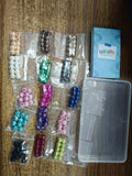ABS Plastic Imitation Pearl European Beads, Large Hole Rondelle Beads, Mixed Color, 11.5~12x10mm, Hole: 5mm, 15 colors, 10pcs/color, 150pcs/bag