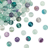 Natural Fluorite Bead Strands, Round, Grade AB, 6mm, Hole: 1mm, about 61pcs/strand, 14.9 inch~15.1  inch