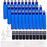 Glass Bottle, with Steel Roller Ball and Plastic Cap, Plastic Graduated Pipettes, Mixed Color, 9.1x1.6cm