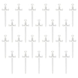 40Pcs Alloy Big Pendants, Necklace with Bracelet Small Pendants DIY Jewelry Accessories, Sword, Silver, 54.5x16x5mm, Hole: 1.6mm