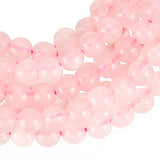 2 Strands Natural Rose Quartz Beads Strands, Round, 4mm, Hole: 0.8mm, about 85~90pcs/strand, 15~16 inch(38.1~40.64cm)