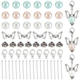 DIY Jewelry Making Finding Kits, Including Glass Pearl Beads, Iron Pins, Alloy Beads & Bead Caps & Lobster Claw Clasps, Mixed Color, 310pcs/box