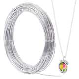 Aluminum Wire, Round, Bendable Flexible Craft Wire, with Spool, Silver, 17 Gauge, 1.2mm, about 131.23 Feet(40m)/Bag