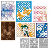 Carbon Steel Cutting Dies Stencils, for DIY Scrapbooking, Photo Album, Decorative Embossing Paper Card, Mixed Shapes, 124~132x112x0.8mm, 3pcs/set