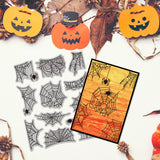 Rubber Clear Stamps, for Card Making Decoration DIY Scrapbooking, Spider Web, 22x18x0.8cm