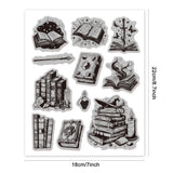 Rubber Clear Stamps, for Card Making Decoration DIY Scrapbooking, Book, 22x18x0.8cm