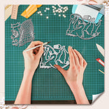 Fishing Theme Carbon Steel Cutting Dies Stencils, for DIY Scrapbooking, Photo Album, Decorative Embossing Paper Card, Greeting Card Mold, Fish, 75~109x92~144x0.8mm, 3pcs/set