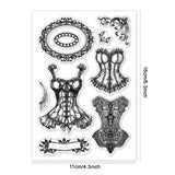 Custom Summer Theme PVC Plastic Clear Stamps, for DIY Scrapbooking, Photo Album Decorative, Cards Making, Clothes, 160x110mm