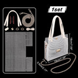 DIY Woven Bag Making Kits, including Plastic Mesh Canvas Sheets, Bag Strap, Random Color Needles, Thread, Clasps, Linen, 1.5~24.5x0.2~40x0.1~1.45cm