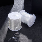 2 Rolls 2 Style Polyurethane Transparent Straps, for Invisible Bra Shoulder Straps, Flat, Clear, 6~8x0.28~0.3mm, 1 roll/style