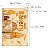 Rectangle Metal Iron Sign Poster, for Home Wall Decoration, Food Pattern, 200x300x0.5mm