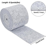 Non Woven Fabric Embroidery Needle Felt for DIY Crafts, Silver, 140x3mm, about 6m/roll