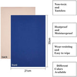 Jewelry Flocking Cloth, Polyester, Self-adhesive Fabric, Rectangle, Marine Blue, 29.5x20x0.07cm
