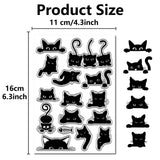 Custom PVC Plastic Clear Stamps, for DIY Scrapbooking, Photo Album Decorative, Cards Making, Stamp Sheets, Film Frame, Cat Shape, 160x110x3mm