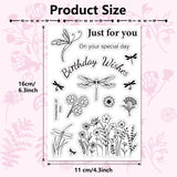 Custom PVC Plastic Clear Stamps, for DIY Scrapbooking, Photo Album Decorative, Cards Making, Stamp Sheets, Film Frame, Dragonfly, 160x110x3mm