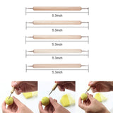 23pcs/set Ceramic Pottery Clay Model Home Craft Art, Clay Art Tool, Ball Styluses Pottery Ceramics Tool, Plastic Clay Craft Tool, Art Pen, Mixed Color, 130x8mm