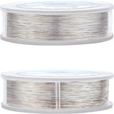 Round Copper Wire for Jewelry Making, Silver, 0.25mm, 30 Gauge, about 492.12 Feet(150m)/roll