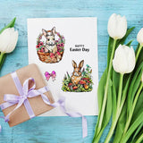 Custom PVC Plastic Clear Stamps, for DIY Scrapbooking, Photo Album Decorative, Cards Making, Rabbit, 160x110x3mm