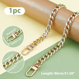 Bag Strap Chains, Iron Curb Link Chains, with Swivel Lobster Claw Clasps, Golden, 31.5 inch(80cm), 9.5mm